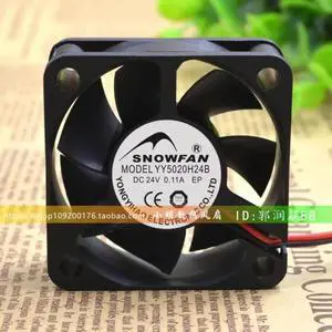 Cooler Fan for SNOWFAN YY5020H24B 5020 24V 0.11A silent frequency converter cooling fan 50*50*20mm