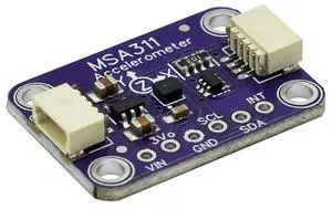 MSA311 triaxial accelerometer is compatible with STEMMA QT/For Qwiic interface for low power consumption