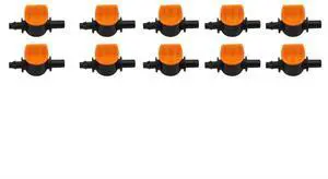 10pcs Barbed Plastic Ball Valves Excellent Craftsmanship Well Durability Garden Irrigation Connectors for 4/7mm Hose