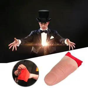 2pcs Silk Scarf Soft Fake Thumb Finger Children Magic Trick Toys Magical Supply
