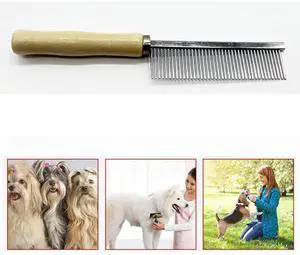 Stainless Steel Pet Hair Grooming Trimmer Rustproof Rake Comb l Grooming Comb for Loosening Up Removing Mats Debris