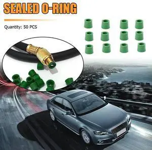 Repair Rubber Sealing O-ring Charging Hose Manifold 50pcs A/C 1/4 inch Green Outdoor Anti-resistance Repairing Parts