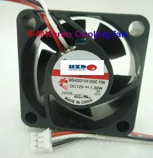 MB40201VX-000C-F99 4020 12v 1.38w 3wire Cooling Fan 40*40*20mm