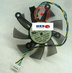 HZDO R128015SU DC 12V 0.50AMP 4Pin 4 Wire PWM 75mm Cooling Fans For EAH5830 6850 8600 9800g 9600 GTS450 460 HD7850