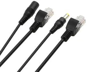 2pcs POE Adapter Wire RJ45 Injector Splitter Ethernet Synthesizer Separator