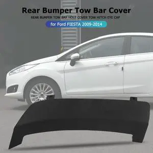 Rear Bumper Tow Bar Eye Cover Auto Exterior  Primed ABS Replacement Hauling Accessories for Ford FIESTA 2009-2014
