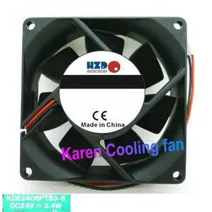 HZDO 8CM KD2408PTS3-6 8025 24V 2.4W Inverter cooling Fan laptop heat skin