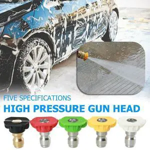 5pcs High Pressure 250 BAR Washer Snow Foam Lance Spray Nozzle Tip 5 Colors
