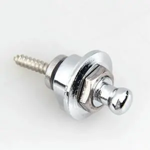 2pcs Guitar Strap Buckle Chrome Plating Copper Guitar Strap End Nails Non-slip Replacement  Musical Instrument Parts