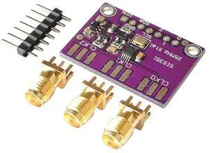 1 PC DC 3V-5V SI5351 I2C Clock Generator Breakout Board Module 8KHz-160MHz High Frequency Signal Generator for DIY Kit 1 PC DC 3V-5V SI5351 I2C Clock Generator Breakout Board Module 8KHz-160MHz High Frequency Signal Generator for DIY Kit