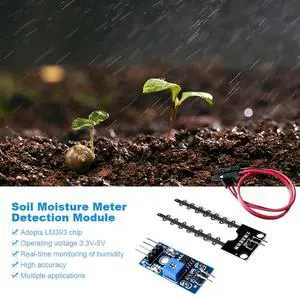 Electronics Soil Moisture Hygrometer 5V Soil Moisture Detection Sensor Module High Precision for Robot Car