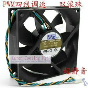 AVC 8CM DS08025B12MP088 8025 12V 0.23A 4WIRE fan DS08025B12M