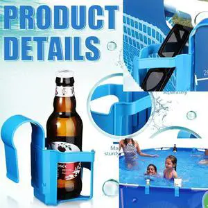 Pool Cup Holder for Above Ground Swimming Pool Pool Drink Holder No Spill Drink Holder Fits 2 Inch Or Less Poode Top Bar
