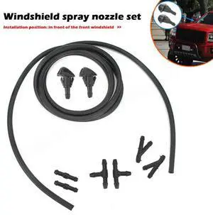Windshield Washer Nozzle Kit with Fluid Hose + Connectors for Honda S2000 2009