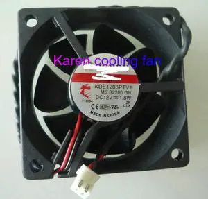 HZDO 6CM 6025 12V 1.8W KDE1206PTV1 MS.B2200.GN 2Wire Cooling Fan