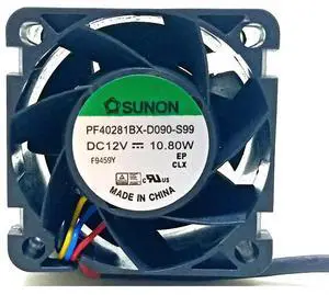 PF40281BX-D090-S99 DC12V 10.8W 40x40x28MM 4cm 4Lines PWM Computer Cooling fan
