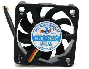 Oriignal 4cm HT-04010S12H DC12V 0.10A 40x40x10MM 3Lines Cooling fan