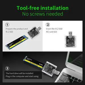 M2 SSD Case M.2 to USB3.0 Gen 1 5Gbps High-speed SSD Enclosure for SATA M.2 NGFF M2 SSD Case M.2 to USB3.0 Gen 1 5Gbps High-speed SSD Enclosure for SATA M.2 NGFF