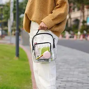 Large Capacity Waterproof Gym Sport Handbag Clear Zipper Shoulder Bag