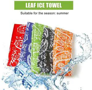 5 Pcs Cool Scarf Neck Wrap Outdoor Sports Headband Chill Ice Sports Towel Wristband for Camping Running Golf Gym Beach Travel