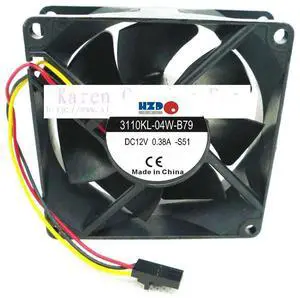 8025 80mm 12v 0.38a 3110KL-04W-B79 S51 cpu cooler heatsink axial Cooling Fan 80*80*25MM laptop heat skin