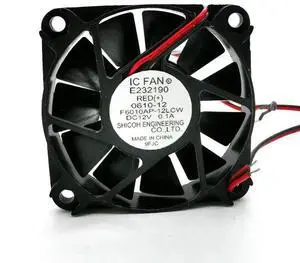 F6010AP-12LCW  DC12V 0.1A 60x60x10MM 2Lines with temperature control Cooling fan hzdo