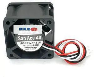 109P0424H316 3wire  DC24V 0.095A 40*40*28MM 4cm Inverter cooling fan