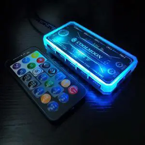 RGB Fan Controller 12cm Remote Control Computer Case 12V PC Cooling Chassis Fan Computer Water Cooling System Waterblock