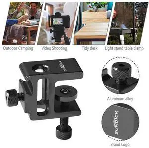 Lantern Stand Clip Aluminum Alloy Light Pole Table Fixing Clamp Folding Table Lamp Cantilever Bracket Clamp Lighting Accessories