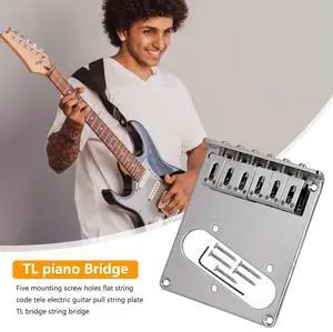 6 Saddles Guitar Bridge Electric Guitar Saddle Bridge for Telecaster Replacement Parts for Musical Instruments Repair 6 Saddles Guitar Bridge Electric Guitar Saddle Bridge for Telecaster Replacement Parts for Musical Instruments Repair