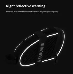 1L Portable Bike Tail Bag Waterproof Cycling Rear Seatpost Bag Reflective Lightweight Bicycle Rear Bag for Outdoor Riding