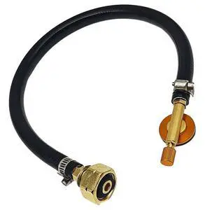 Outdoor Camping Gas Stove Gas Refill Adapter with Valve Gas Flat Tank Coupler Gas Adapter Connection Hose for Camping Hiking