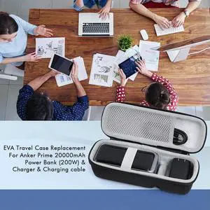 Carrying Case Waterproof Hard Travel Case EVA with Hand Rope & Carabiner Hardshell Case for Anker Prime 20000mAh Power Bank 200W Carrying Case Waterproof Hard Travel Case EVA with Hand Rope & Carabiner Hardshell Case for Anker Prime 20000mAh Power Bank 200W