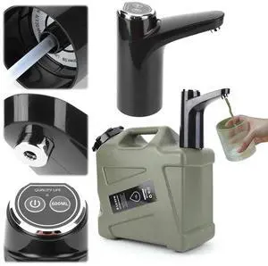 Electric Water Pump USB Rechargeable Portable Water Dispenser One Key Switch Auto Water Pump for Camping Water Tank