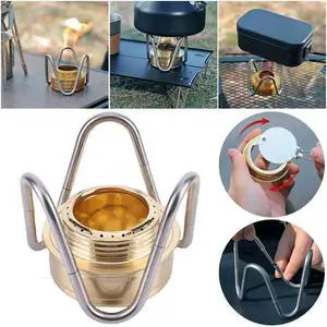Outdoor Alcohol Stove with Bracket Portable Cooking Stove Adjustable Firepower Camping Alcohol Stove for Outdoor Survival