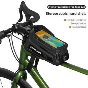 Bike/Bicycle Phone Front Frame Bag with TPU Touch-Screen and Sun-Visor Cycling Pouch Bike Phone Bag for MTB Road Bikes