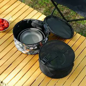 Camping Tableware Organizer Waterproof Outdoor Dinnerware Organizer Large Capacity Portable Travel Tableware Pouch for Daily Use Camping Tableware Organizer Waterproof Outdoor Dinnerware Organizer Large Capacity Portable Travel Tableware Pouch for Daily Use