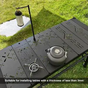 Folding Camping Folding Lamp Pole 1/4 Tripod Screw Lamp Post Hanging Light Holder Stick for Camping Fishing Picnic BBQ Outdoor