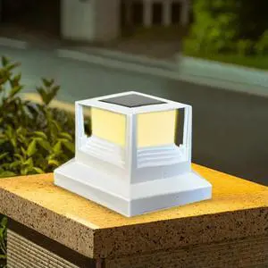 Solar Post Cap Lights Waterproof Fence Light Solar Garden Light Solar Powered Fence Street Light for Deck Patio Garden Decor
