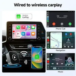 Wireless Android Auto Carplay Box/Adapter USB Dongle Convert Wired To Wireless Auto Connect for Factory Wired CarPlay Cars Wireless Android Auto Carplay Box/Adapter USB Dongle Convert Wired To Wireless Auto Connect for Factory Wired CarPlay Cars