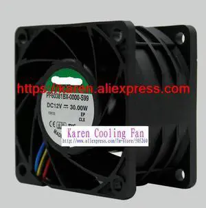 HZDO PF60381BX-0000-S99 DC12V 30W 60*60*38MM 4 lines PWM  violent cooling fan