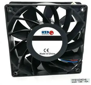 FFB1224EHE -7Z14(R00 Stop alarm signal) 12038 24V 1.5A 12CM 3-wire Cooling Fan 120*120*38mm