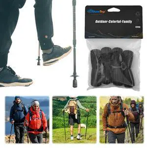 8Pcs Trekking Poles Tips Anti-Slip Hiking Pole Replacement Tips Alpenstock Protector Cap for Trekking Poles