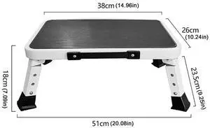 1 Step Folding Anti-Slip Step Stool Lightweight Step Stool Collapsible Folding Step Stool for Adults Household Outdoor Indoor