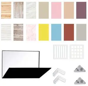 Photo Backdrop Board Small Product Photography Backdrops Kit Food Photography Backdrop Board for Food Jewelry & Mini Items