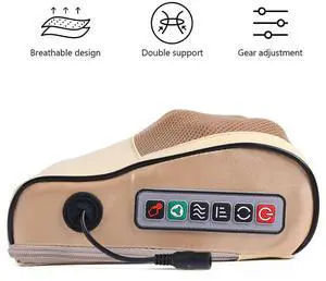 Electric Neck Massager Pillow Neck Massager Multi-Function Neck Relaxation Pillow Shoulder Massage Device for Home Office Car