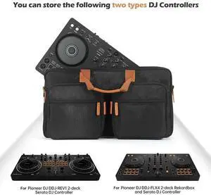 Portable DJ Turntables Protective Case Scratch-resistant Carrying Bags Large Capacity for Pioneer DJ DDJ-FLX4 DDJ-REV1