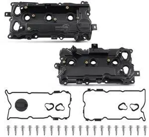 2pcs Cam Rocker Cover W/Gasket Screw Oil Cap Camshaft Rocker Cover Wear Resist for Nissan Maxima 2009-2020 Murano 3.5L 2015-2020
