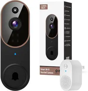 Bobobigo Wireless Wi-Fi Video Doorbell Camera with Two Way Audio, AI Motion Detection, Night Vision and Cloud Storage, 2.4G Wi-Fi only