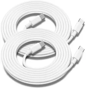 USB C to USB C Charging Cable for  2Pack 10ft Long Type C to C Fast Charger Cord for iPhone 16 E/17/Air/15/Pro/Plus/Pro Max for MacBook Pro/Air for iPad Pro12.9/11in Air 4/5 Mini 6/7 60W